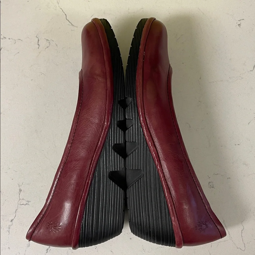 FLY London Women's Wedge Pump Bordeaux Pumps Size Euro 39 US 8 - 8 1/2 approx - Picture 7 of 17